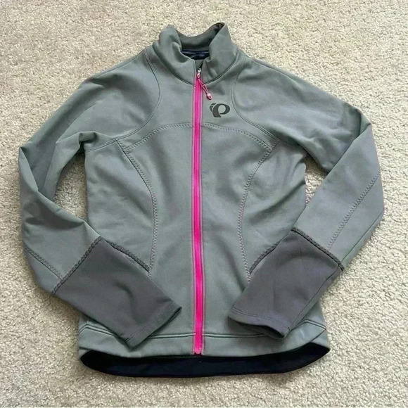 Pearl Izumi Elite Escape Softshell Cycling Jacket Coat Womens Size S Gray Pink - Picture 1 of 16